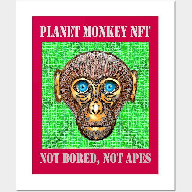 Planet Monkey Animals Not Bored Apes Wall Art by PlanetMonkey